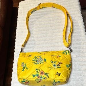 LUG FLARE Purse - Floral Yellow Crossbody Bag